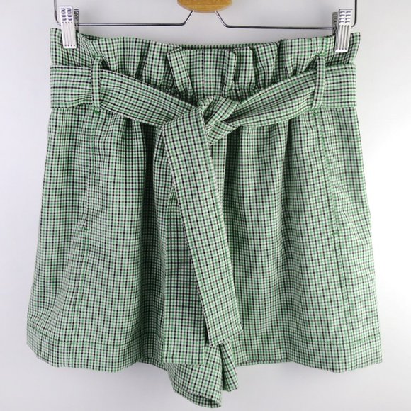 Wilfred Gingham Check Paperbag Shorts Size 8 - Picture 2 of 7